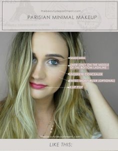 میکاپ مینیمال (میکاپ صورت سه دقیقه ای و اندک پاریسی ها)