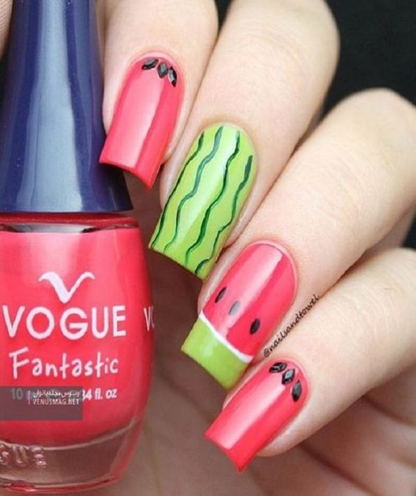 Design nails that you can get inspired by for Yalda Night.23 طراحی ناخن