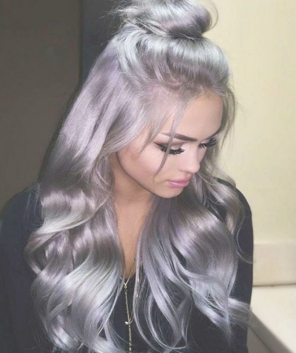 Gray and silver hair color2 رنگ موی خاکستری و نقره ای