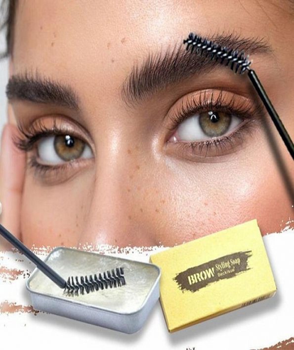 Quick eyebrow makeup with eyebrow soap آرایش سریع ابرو با صابون ابرو