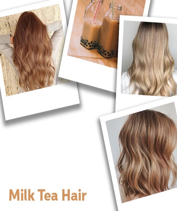 Milky tea hair color 111 رنگ موی چای شیری