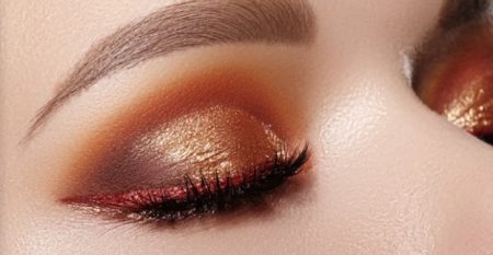 بهترین انتخاب رژلب برای سایه چشم های طلایی 